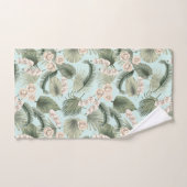 トロピカルガーデンフローラオーキッド&パームパターン バスタオルセット (ハンドタオル)