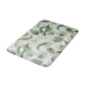 トロピカルガーデンフローラオーキッド&パームパターン バスマット (アングル)