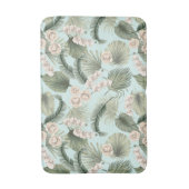 トロピカルガーデンフローラオーキッド&パームパターン バスマット (正面縦)