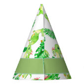トロピカルガーデンベビーブランケットのかわいいディノ パーティーハット (裏面)
