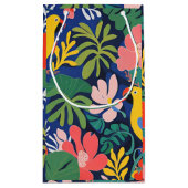 トロピカルガーデンモダン表現主義アートワーク スモールペーパーバッグ (裏面)