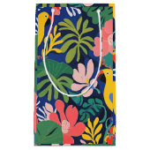 トロピカルガーデンモダン表現主義アートワーク スモールペーパーバッグ (正面)