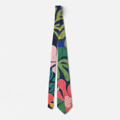 トロピカルガーデンモダン表現主義アートワーク ネクタイ (裏面)