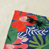 トロピカルガーデンモダン表現主義アートワーク ビーチタオル (インサイチュ)