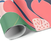 トロピカルガーデンモダン表現主義アートワーク ラッピングペーパー (ロールコーナー)