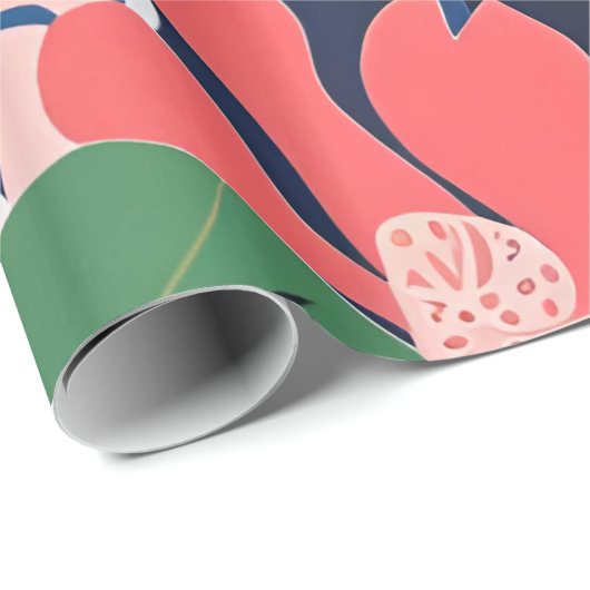 トロピカルガーデンモダン表現主義アートワーク ラッピングペーパー (ロールコーナー)