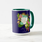 トロピカルガーデンモノグラム海軍 マグカップ (正面右)