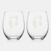 トロピカルガーデンモノグラム ステムなしワイングラス (裏面)