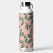 トロピカルガーデン葉パターン ウォーターボトル (正面)