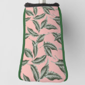 トロピカルガーデン葉パターン ゴルフヘッドカバー (回転90)