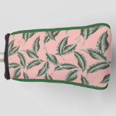 トロピカルガーデン葉パターン ゴルフヘッドカバー (正面)