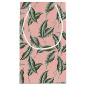 トロピカルガーデン葉パターン スモールペーパーバッグ (裏面)