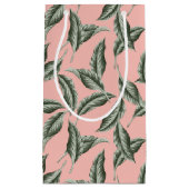 トロピカルガーデン葉パターン スモールペーパーバッグ (正面)