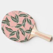 トロピカルガーデン葉パターン 卓球ラケット (横)