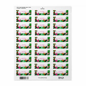 トロピカルガーデン離れ住所 シール&フラワーズ ラベル (フルシート)