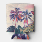 トロピカルガーデン、サンセットパームシーン。 缶クーラー (裏面)