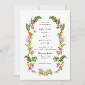 トロピカルガーデン フローラル&グリー ネリーのウェディング 招待状 (正面)