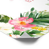 トロピカルガールスロスベビーシャワーウェルカムサイン ポスター (角)