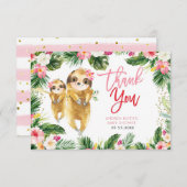 トロピカルガールスロスベビーシャワーサンキューカード サンキューカード (正面/裏面)