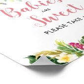 トロピカルガールスロスベビーシャワーベビーは甘い ポスター (角)