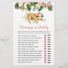 トロピカルガールスロスベビーシャワーママまたはパパ