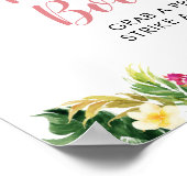 トロピカルガールスロスベビーシャワー写真ブースサイン ポスター (角)