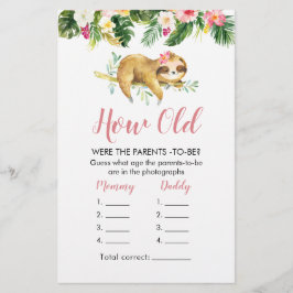 トロピカルガールスロスベビーシャワー歳の両親