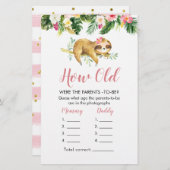 トロピカルガールスロスベビーシャワー歳の両親 (正面/裏面)