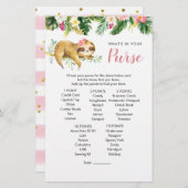 トロピカルガールスロスベビーシャワー財布ゲーム (正面/裏面)