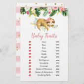 トロピカルガールスロッスベビーシャワーベビー特性 (正面/裏面)