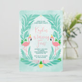 トロピカルガールズフラミンゴ – フラミングルバースデーパーティー 招待状 (スタンド正面)