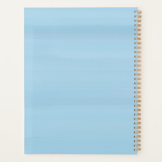 トロピカルガールパーソナライズされたキュートブルーレイクカスタム プランナー手帳 (裏面)