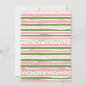 トロピカルガールピンクスロース誕生日 招待状 (裏面)