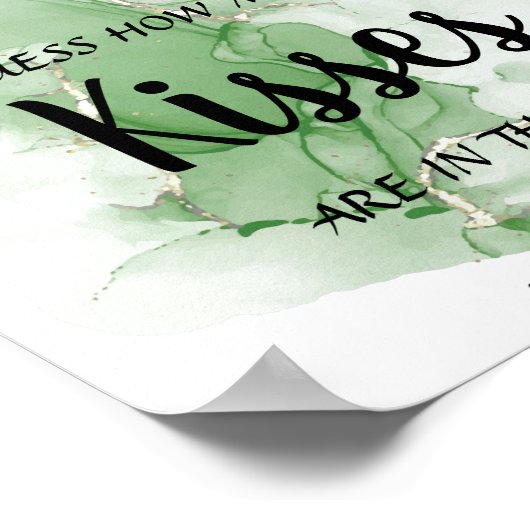 トロピカルキスブライダルシャワーゲームサイン ポスター (角)