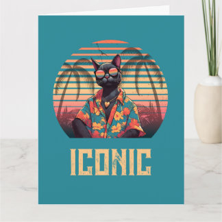 トロピカルキャットアティートポストカード カード