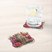 トロピカルキャットフローラブラケットコースターデザイン ペーパーコースター (インサイチュ)