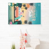 トロピカルキャンピングサマーセールビジネス広告 横断幕 (インサイチュ)