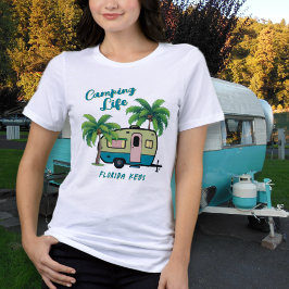 トロピカルキャンプ レトロヤシの木 トライブレンドＴシャツ