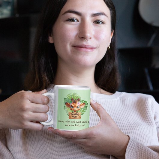 トロピカルキリンおもしろいコーヒーマグ – カスタマイズ可能 コーヒーマグカップ