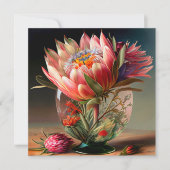 トロピカルキングプロテアかわいらしガラス花瓶 カード (正面)