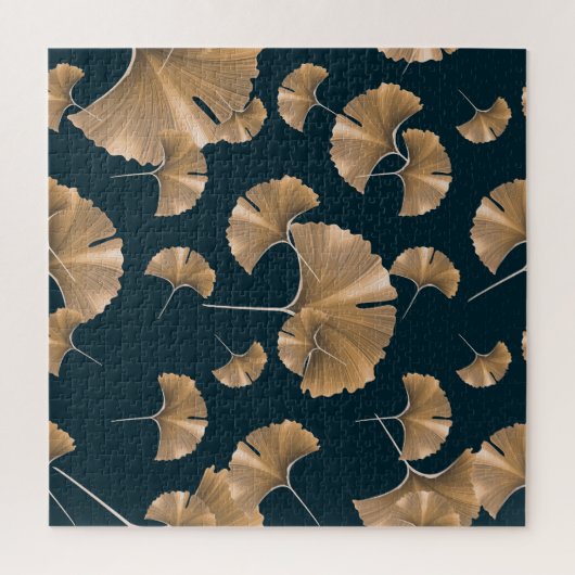 トロピカルギンコ葉パーム、ハワイアンパターン。 ジグソーパズル (縦)