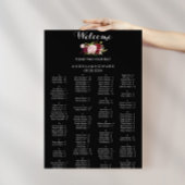 トロピカルクラシックブラックのアルファベット座席表 ポスター