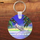 トロピカルクリスマスイルカ キーホルダー (正面)
