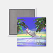 トロピカルクリスマスイルカ マグネット (正面/裏面)