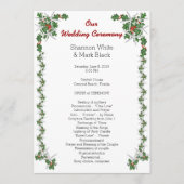 トロピカルクリスマスウェディングプログラム スターフィッシュ ホリー プログラム (正面)