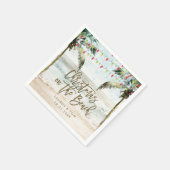 トロピカルクリスマスオンビーチパーティーナプキン スタンダードカクテルナプキン (角)