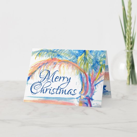トロピカルクリスマスカード サンキューカード (正面)