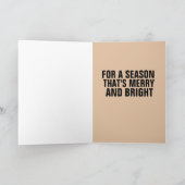 トロピカルクリスマスカード ビキニの大きなお尻の女の子カード カード (内部)