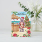 トロピカルクリスマスコクテールパーティー招待状 シーズンポストカード (スタンド正面)