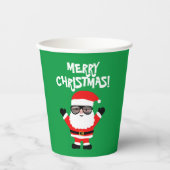 トロピカルクリスマスサンタクロースカスタムホリデー 紙コップ (正面)